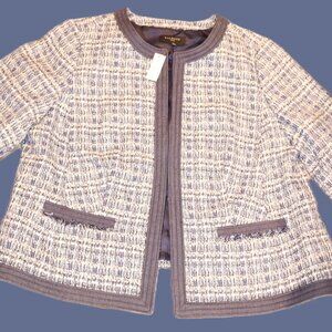 Talbots Tweed Jacket – Blue, Fully Lined – NWT – Size 18W